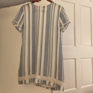 Lulus Short Sleeve Striped Shift Dress Size Large